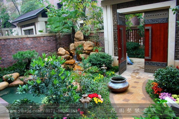 杭州和家園別墅小花園景觀設(shè)計(jì)｜排屋別墅花園景觀綠化設(shè)計(jì)